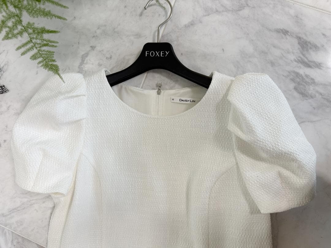 未使用★FOXEY/フォクシー デイジーリン コクーンスリーブドレス 42 半袖