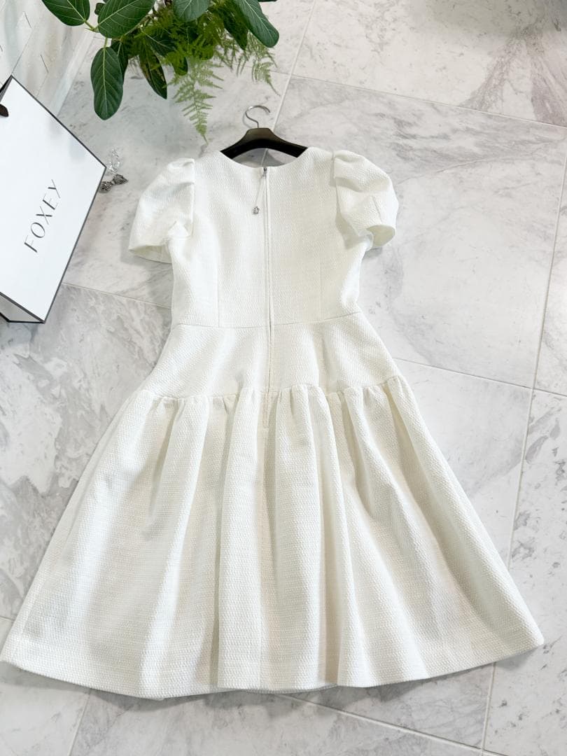 未使用★FOXEY/フォクシー デイジーリン コクーンスリーブドレス 42 半袖