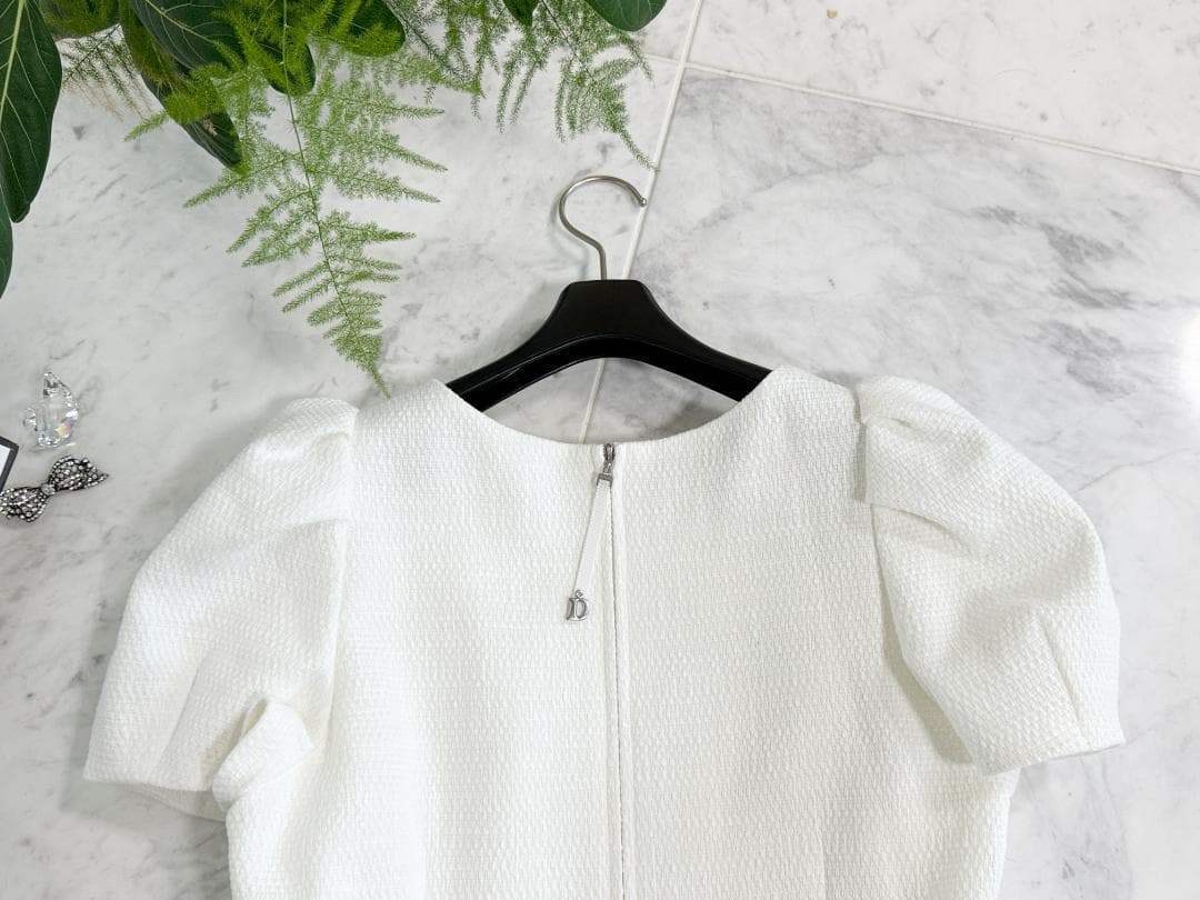 未使用★FOXEY/フォクシー デイジーリン コクーンスリーブドレス 42 半袖