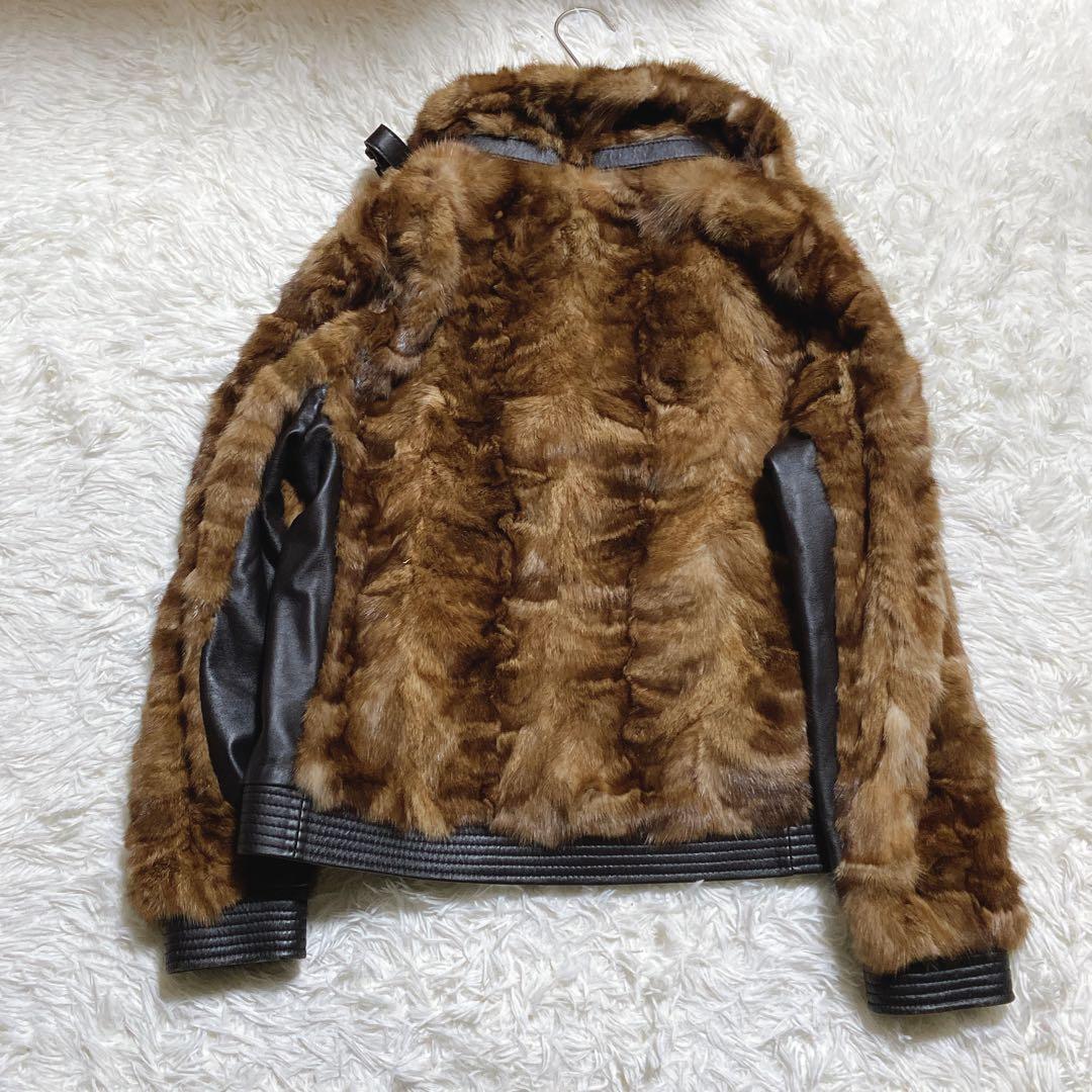 最高級⭐️ピエールカルダン　ラムレザージャケット　セーブル　シングルライダース