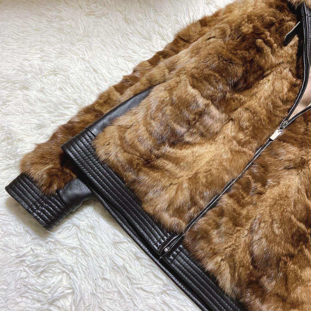 最高級⭐️ピエールカルダン　ラムレザージャケット　セーブル　シングルライダース