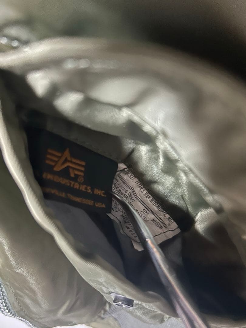 80〜90s ALPHA MA-1 フライジャケット　USA製