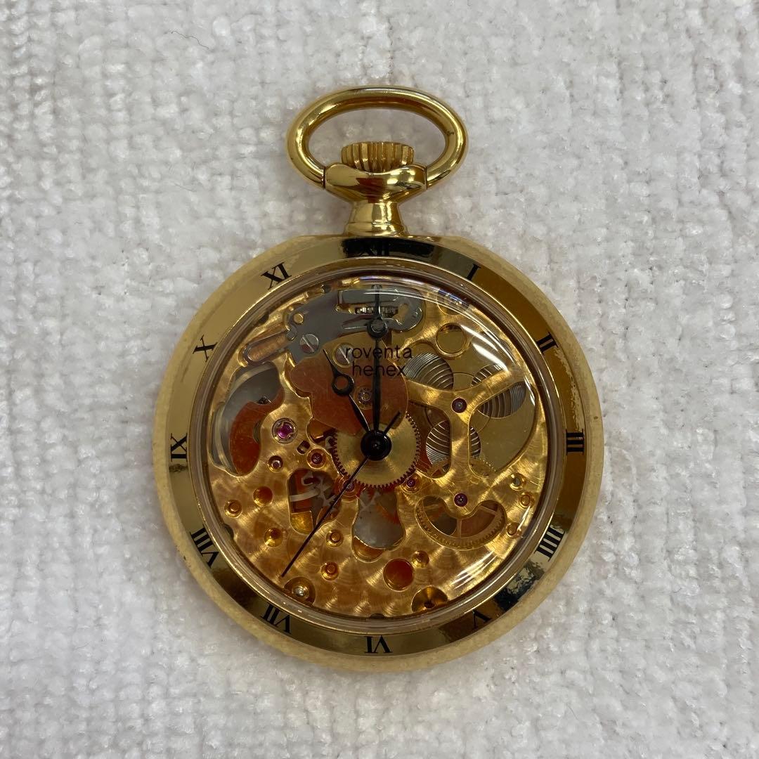 懐中時計 Roventa Henex スケルトン 手巻き 稼働品 スイス製 - メルカリ