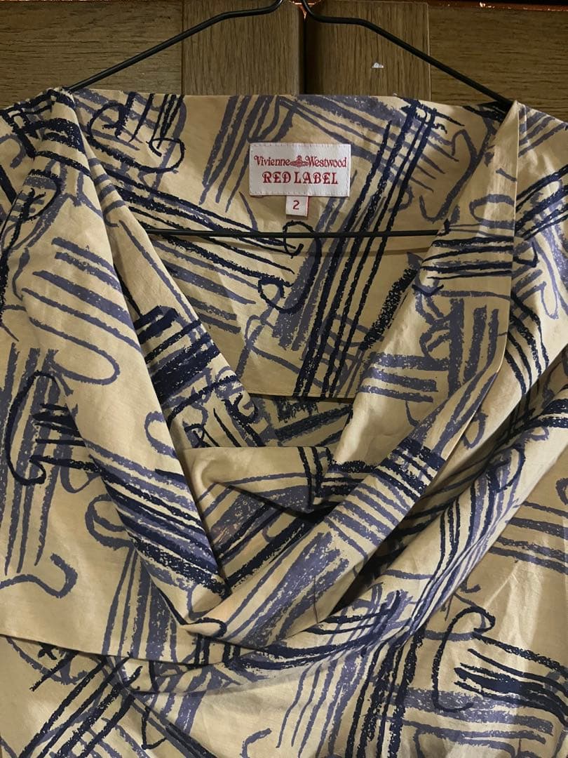 ヴィヴィアン　総柄　変形　ノースリーブ　ワンピース