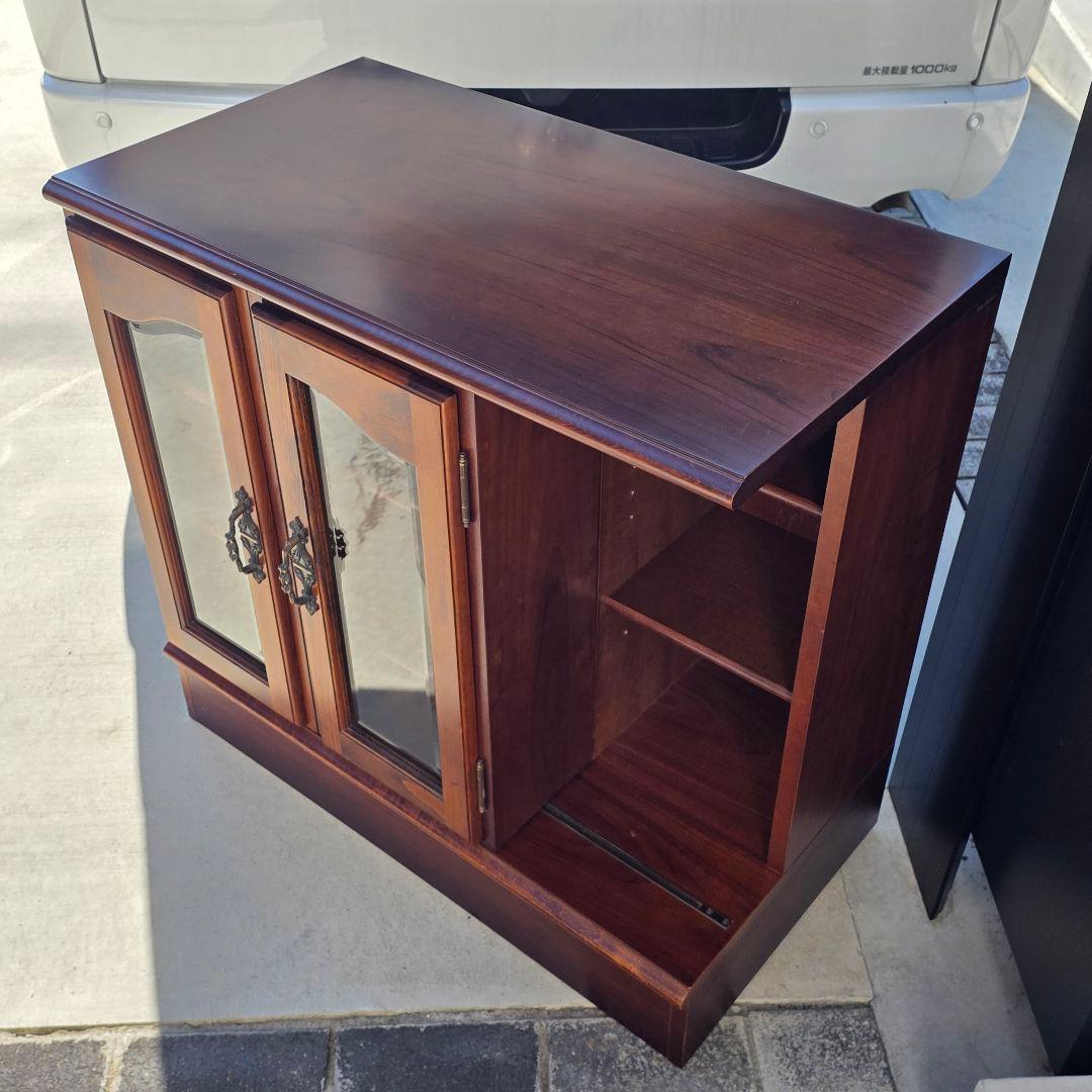 激レア カリモク コロニアル スライド式 本棚 サイドボード テレビ台