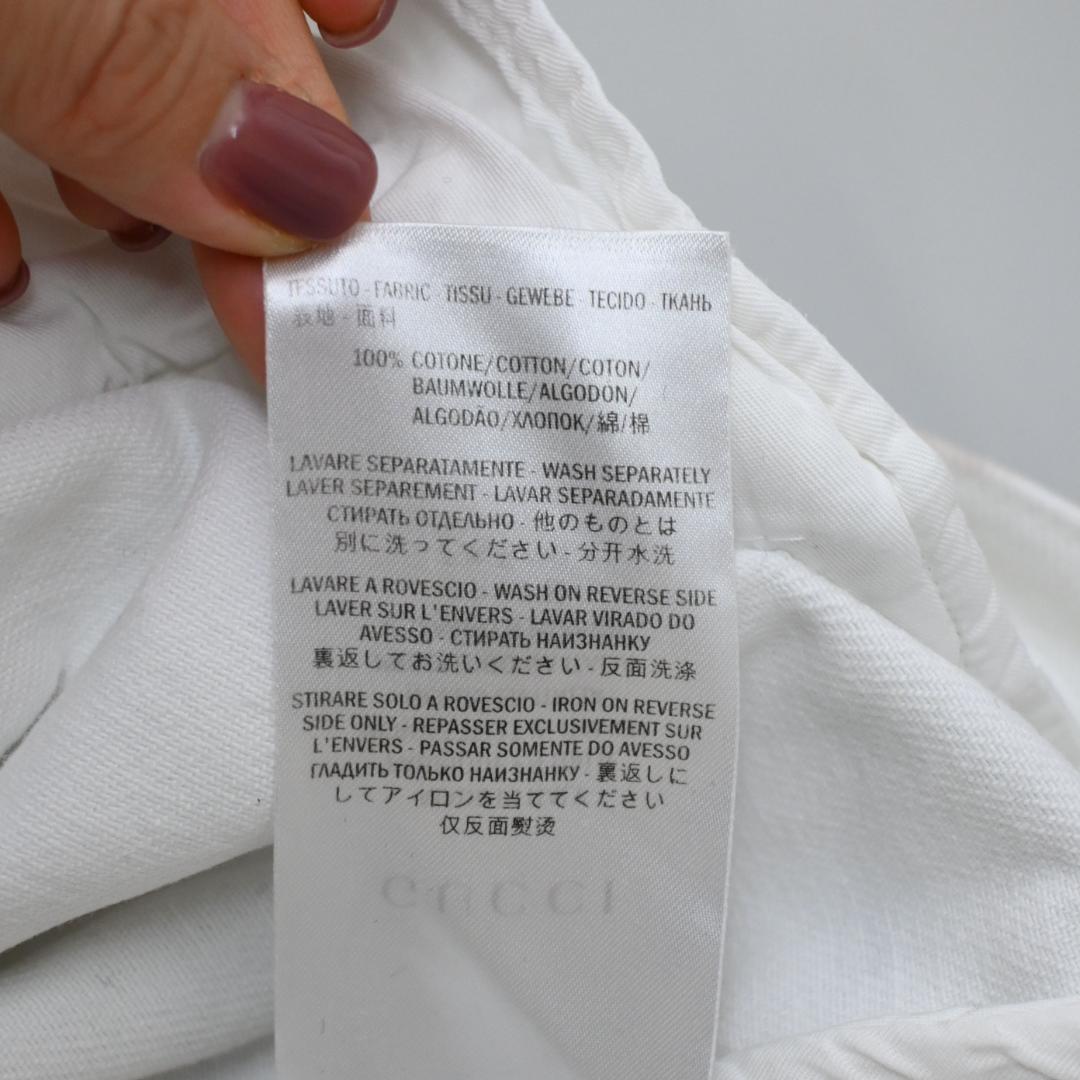 GUCCI グッチ ジーンズ メンズ 48 ホワイトデニムパンツ 47981*