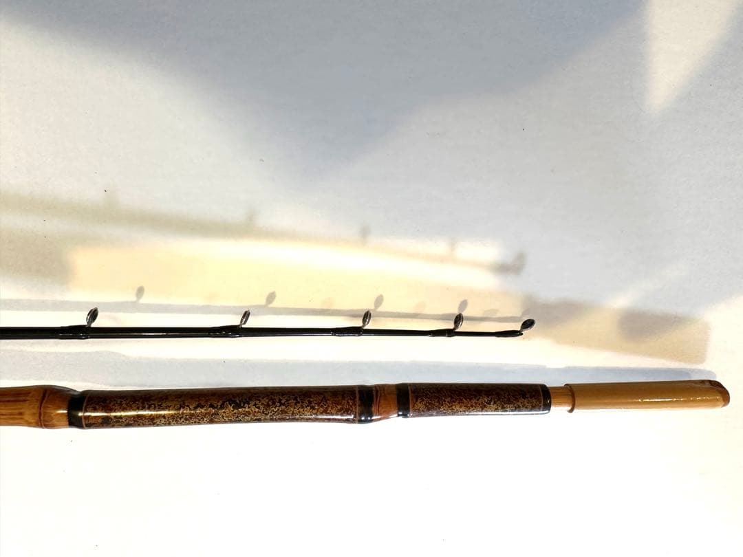 江戸和竿 鯨穂先キス竿　竹製 総漆塗り 印籠継ぎ 155