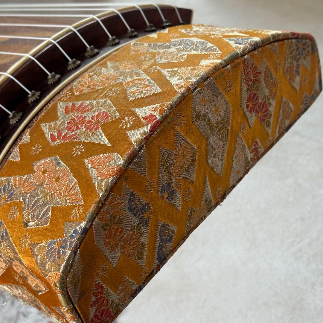 極上彩色★ひまわり　蒔絵　琴　13弦　すだれ彫　筝