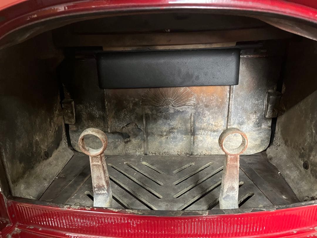 最終値下げ 薪ストーブ ディファイアントアンコール 赤 ホーロー 中古