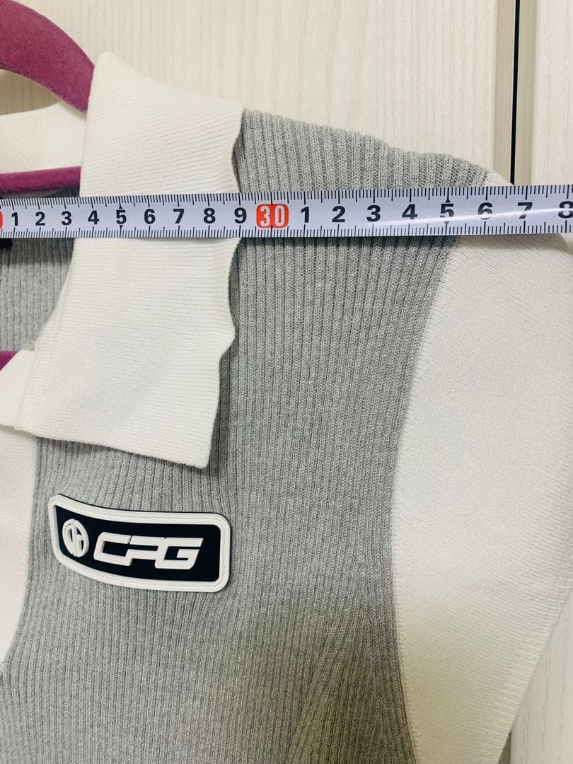 ❤️【新品・未使用】CPGゴルフ スキッパーニットドレス　サイズL標記３