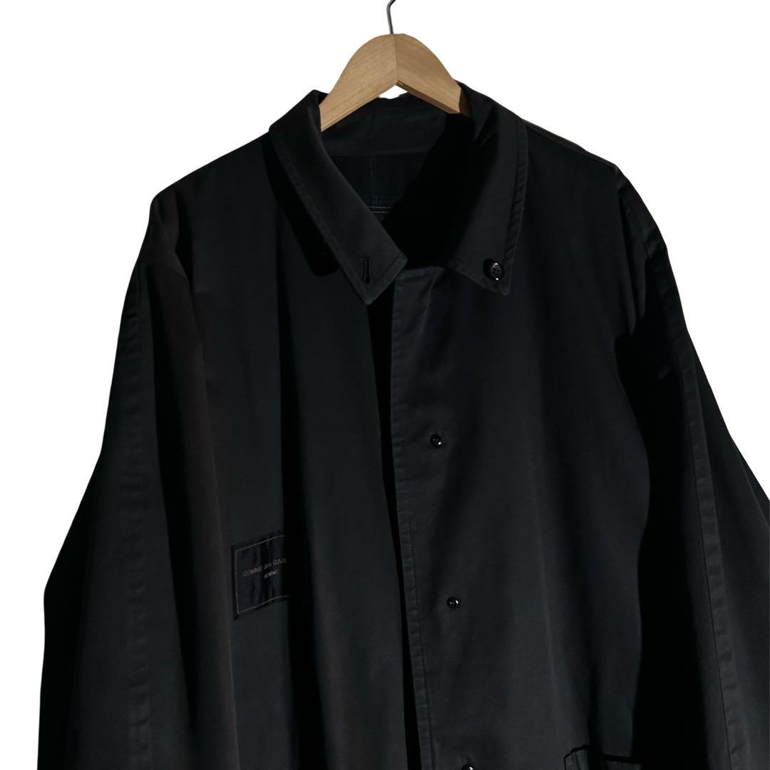 80s AD1988 ARCHIVE リバーシブルチェックステンカラーコート 黒