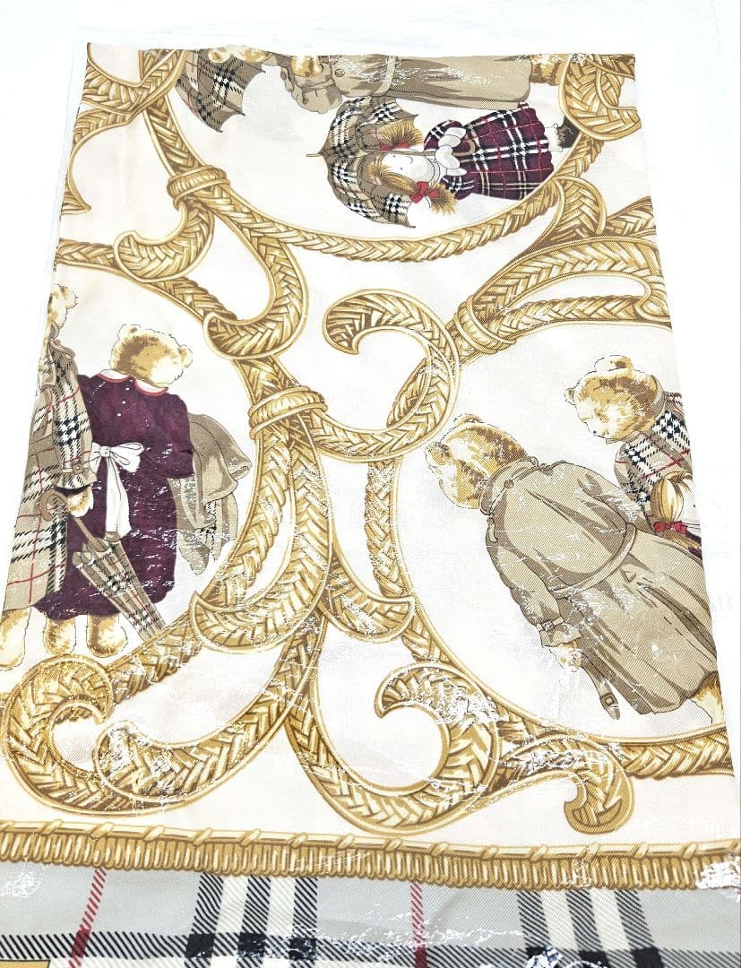 Burberrys　バーバリーズ　スカーフ　ベア　クマ　チェック　ヴィンテージ