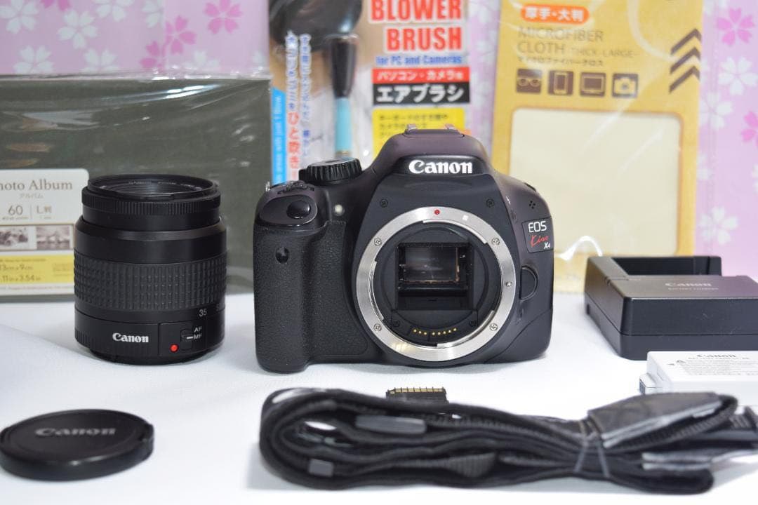 ✨美品✨ ❤キヤノン❤✨Kiss X4一眼レフ✨スマホに写真転送OK