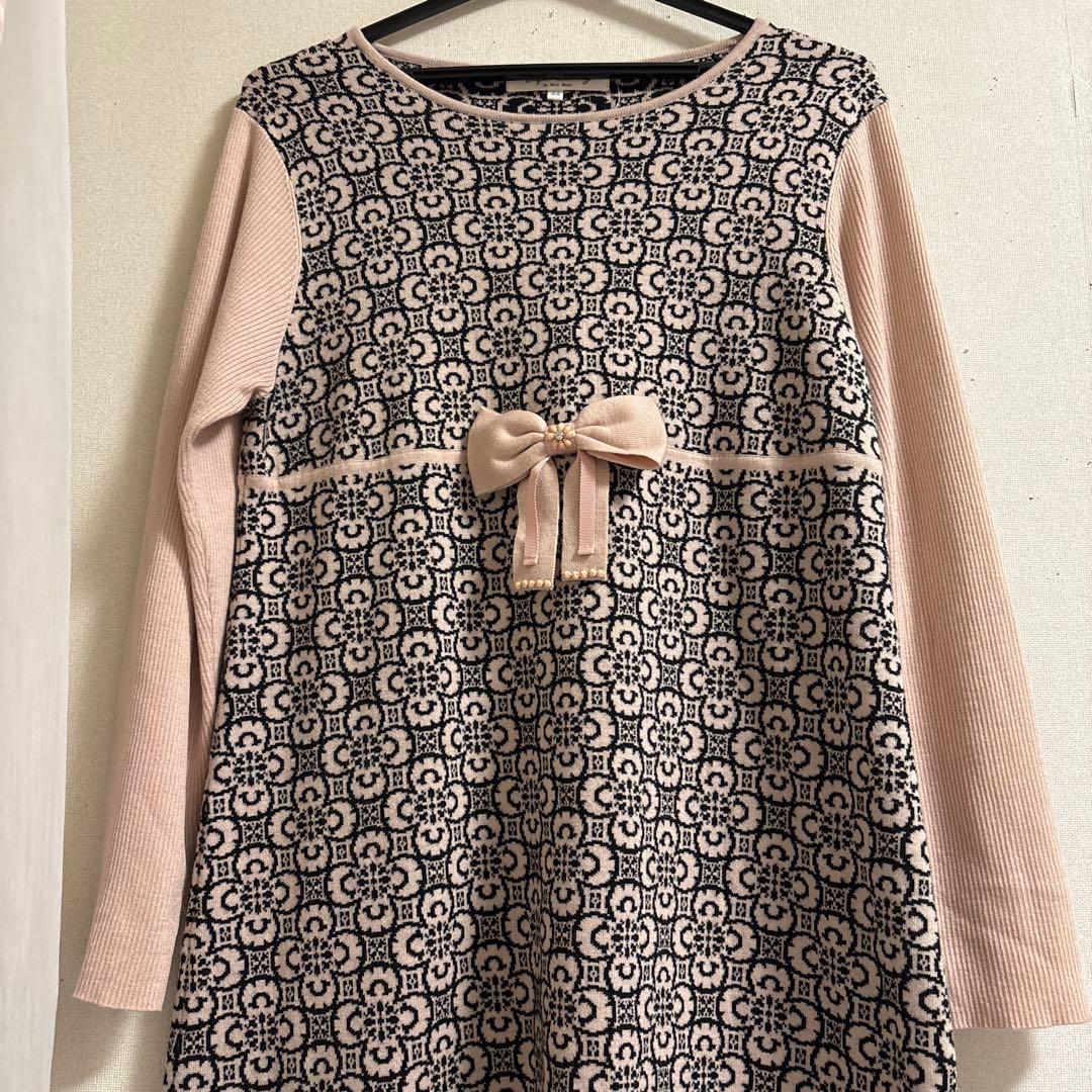 新品未使用⭐︎スーパービューティー44⭐︎ピンクx黒ワンピースリボン