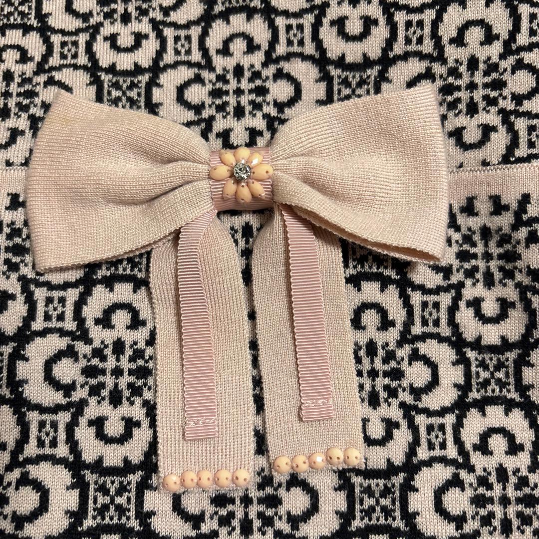 新品未使用⭐︎スーパービューティー44⭐︎ピンクx黒ワンピースリボン