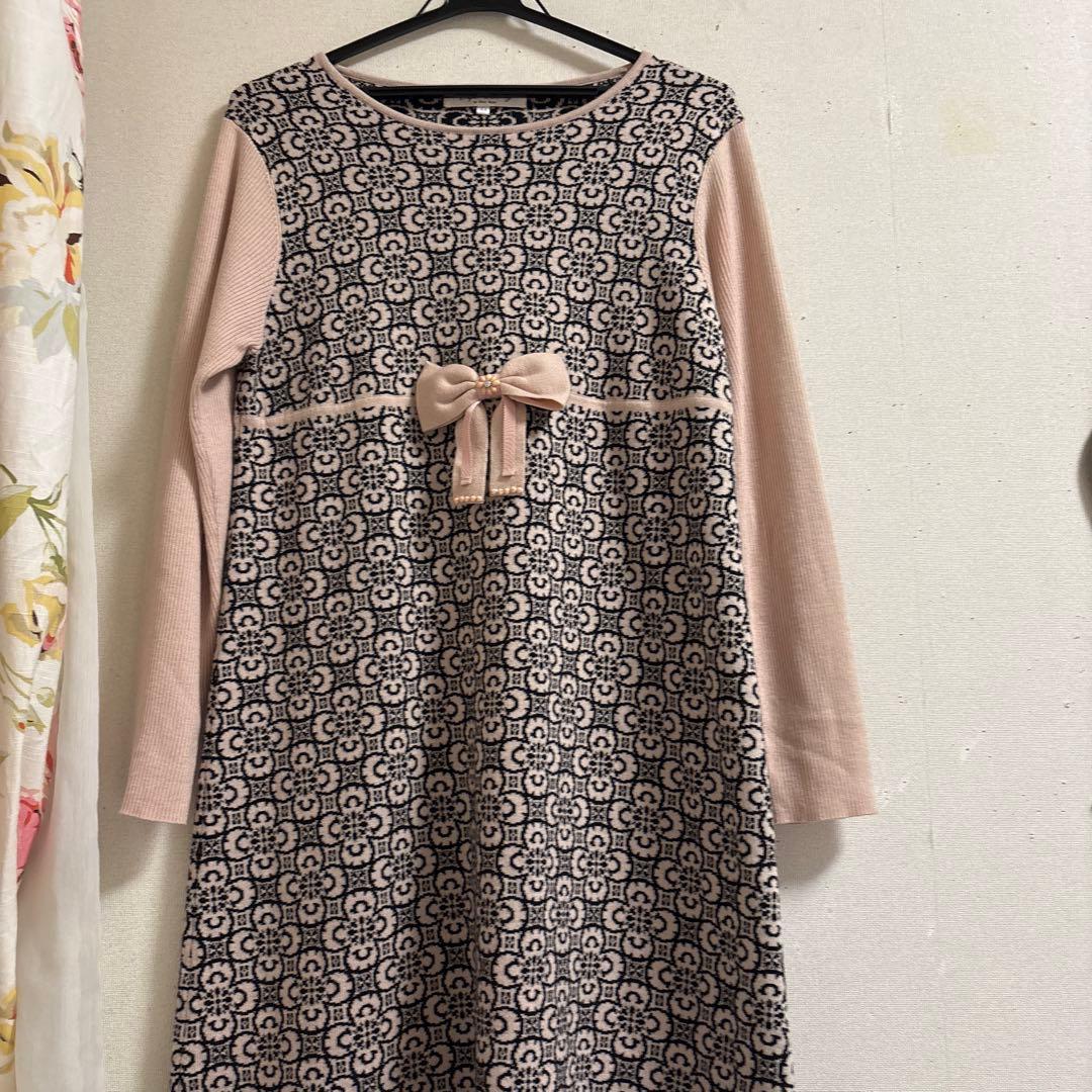 新品未使用⭐︎スーパービューティー44⭐︎ピンクx黒ワンピースリボン