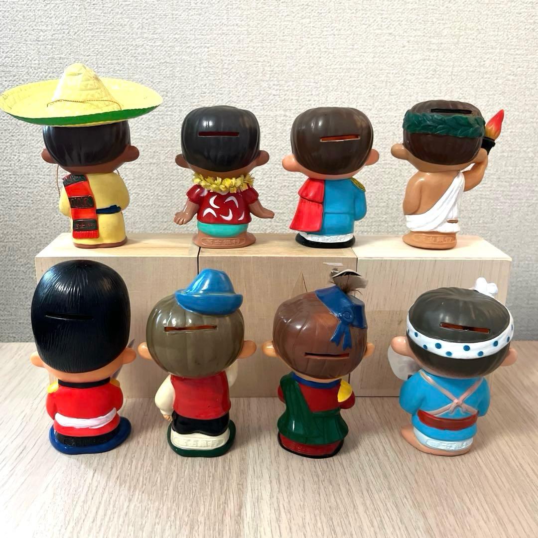 昭和レトロ 当時物 富士銀行 ソフビ 貯金箱 8個 - メルカリ