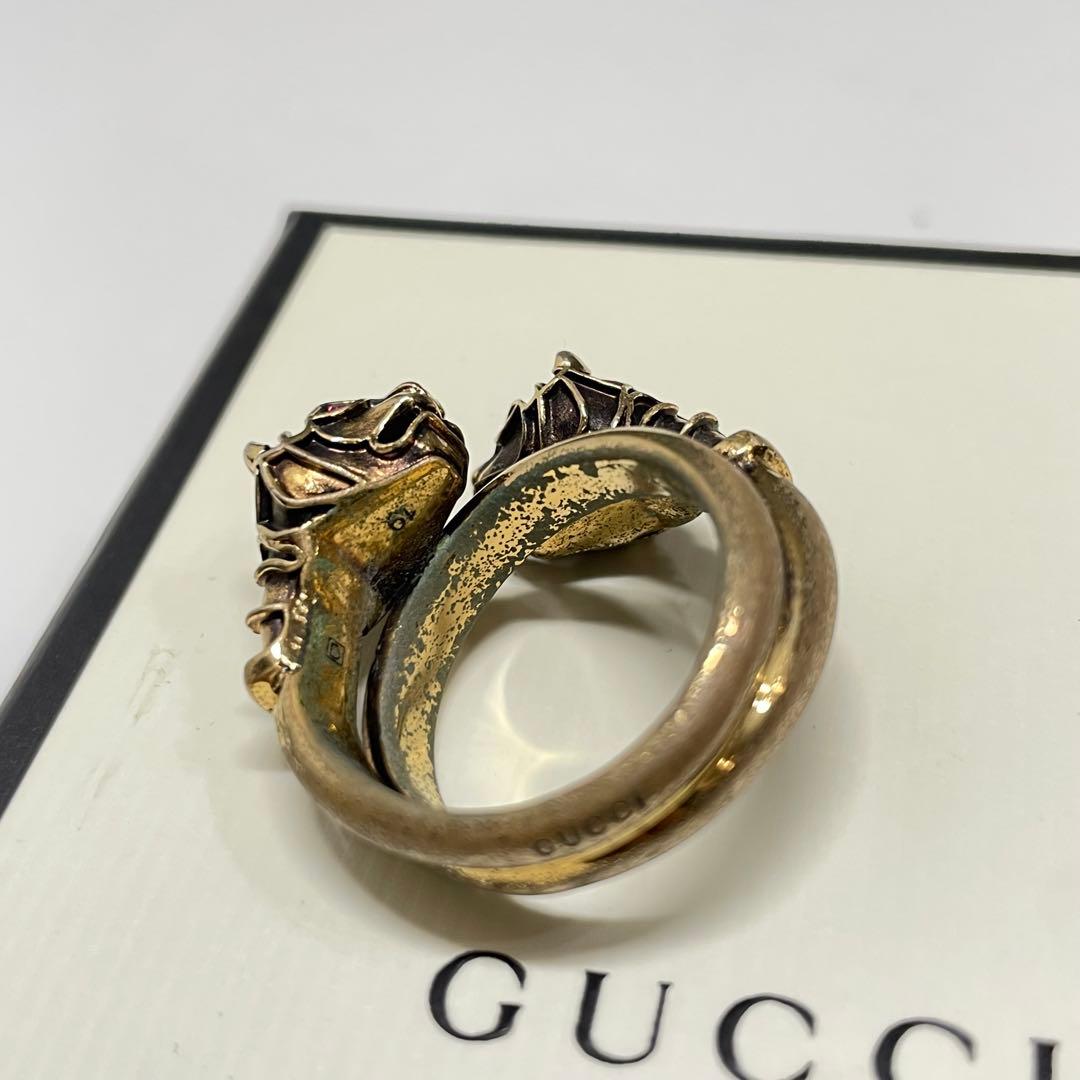 蟹*所様 GUCCI ライオンヘッドリング　18号