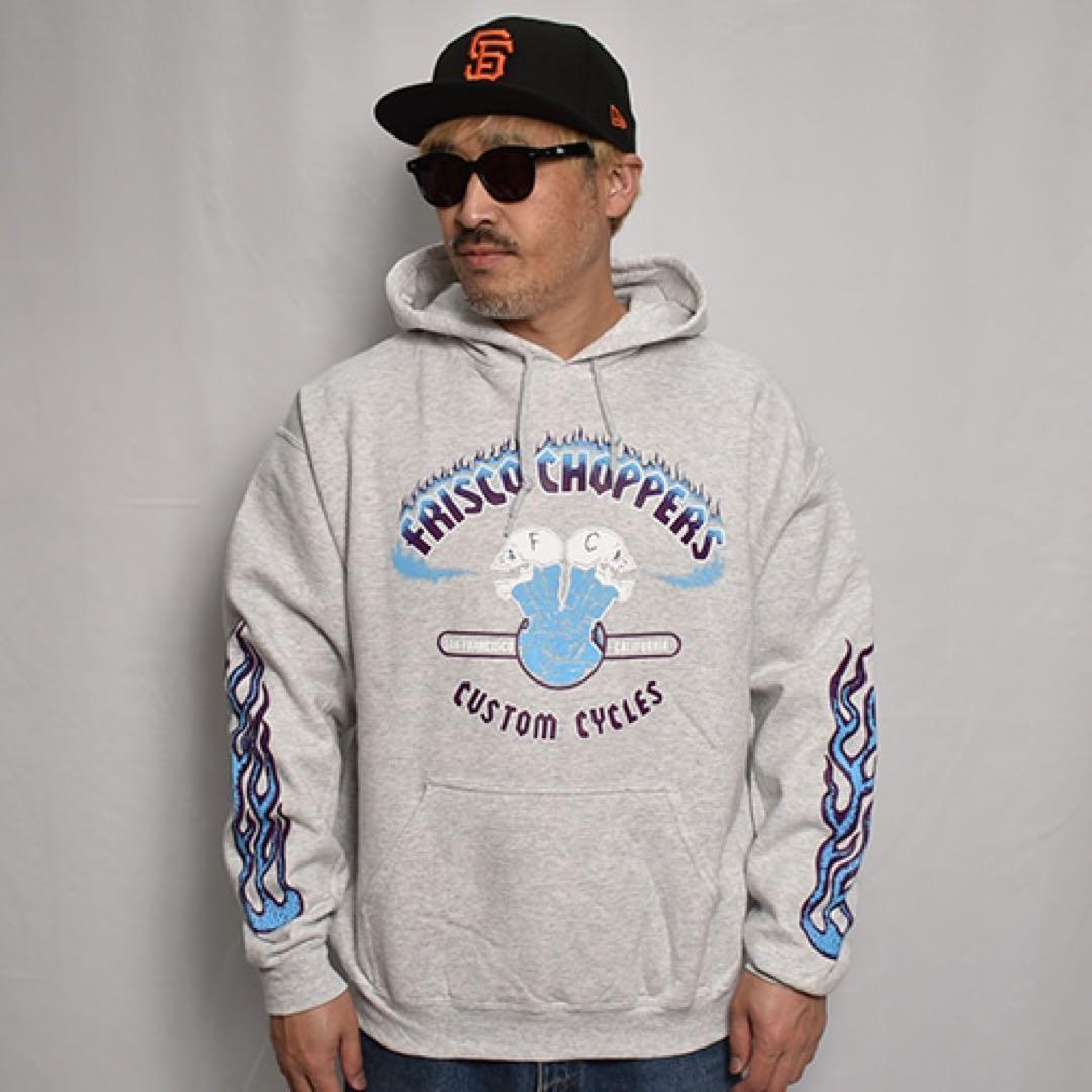 キムタク着フリスコチョッパーズパーカー私物Frisco ChoppersグレーL