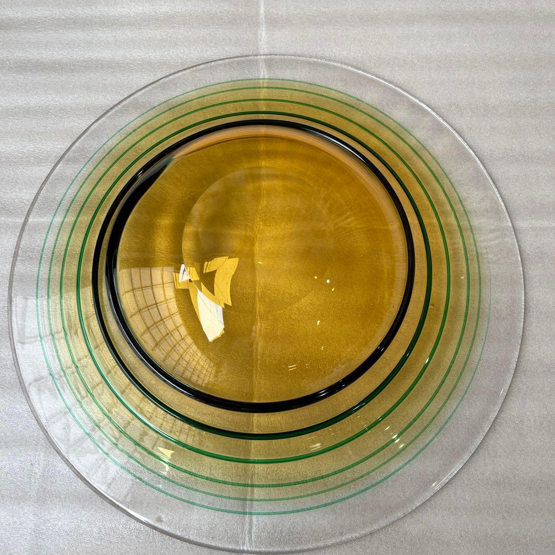 東洋佐々木ガラス 翠螺旋 水盤 直径35cm