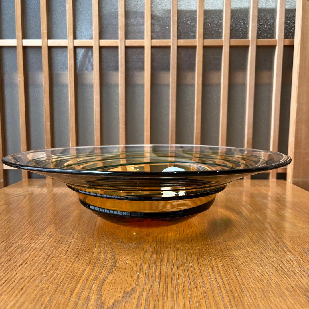 東洋佐々木ガラス 翠螺旋 水盤 直径35cm