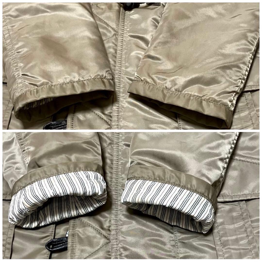 バーバリーブラックレーベル　モッズコート　裏キルティング　ノバチェック　フード