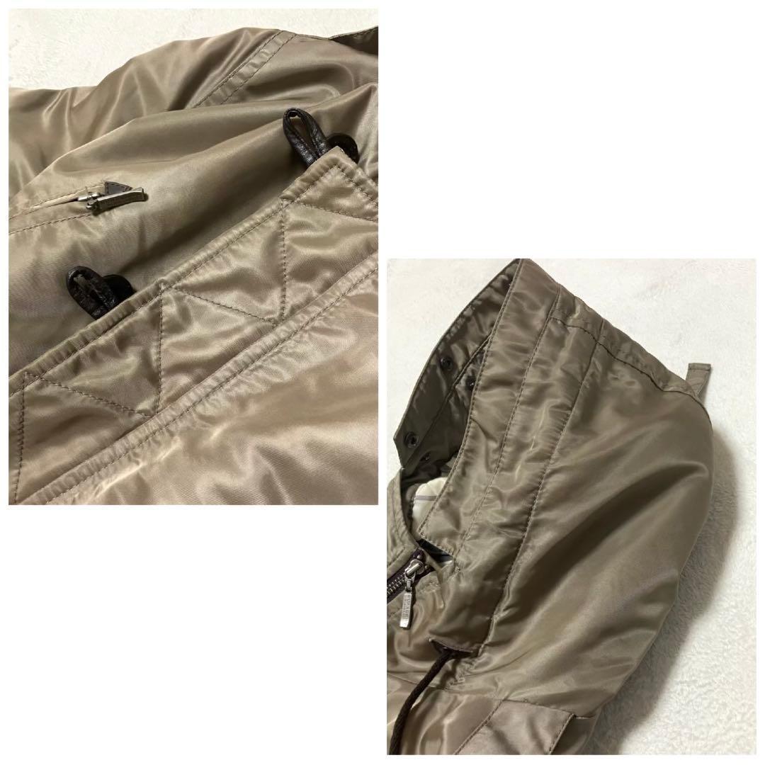 バーバリーブラックレーベル　モッズコート　裏キルティング　ノバチェック　フード