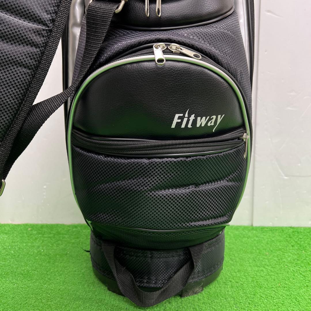 Fitway フィットウェイ　8インチ　ブラック　ゴルフバッグ　メンズ　中古品