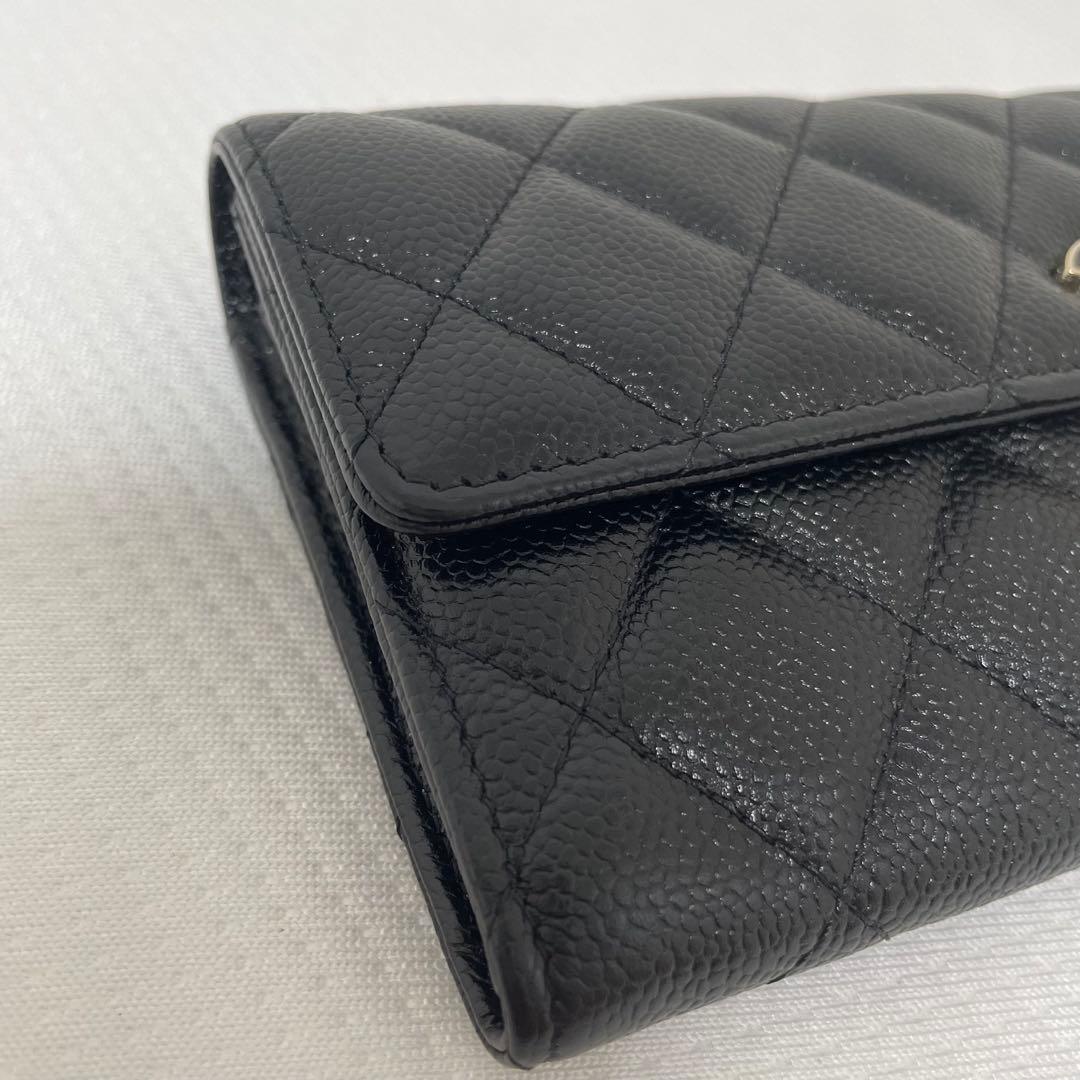 お正月セール！CHANEL ブラック レザー 長財布