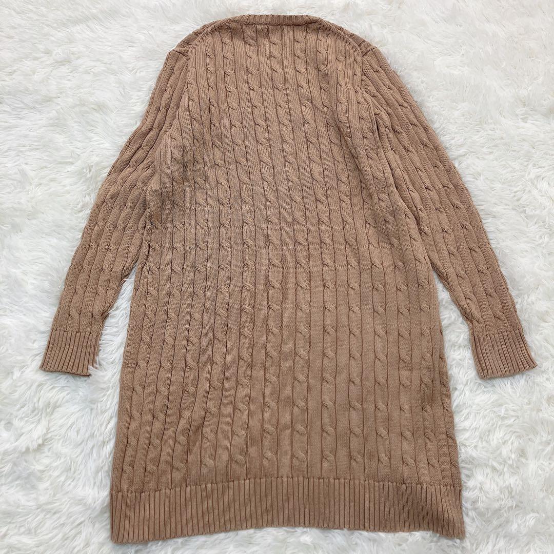 美品　ポロ　ラルフローレン　ケーブルニットワンピース　近年モデル　ベージュ