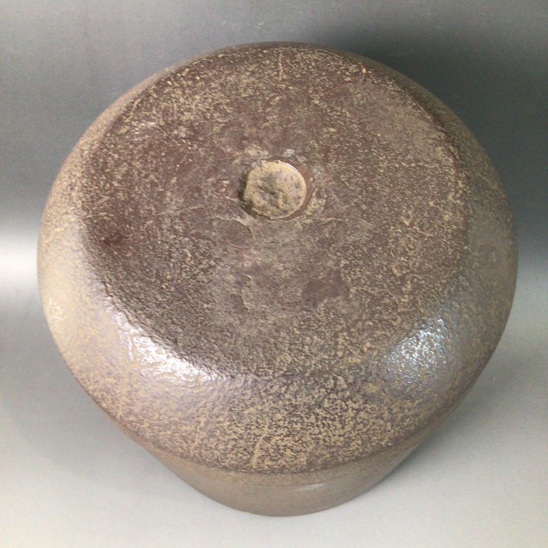 Ｓ１２４　茶釜　『釜師　菊地正直造』『南鐐摘み』『竹紋』『肩衝釜』　共箱　茶道具