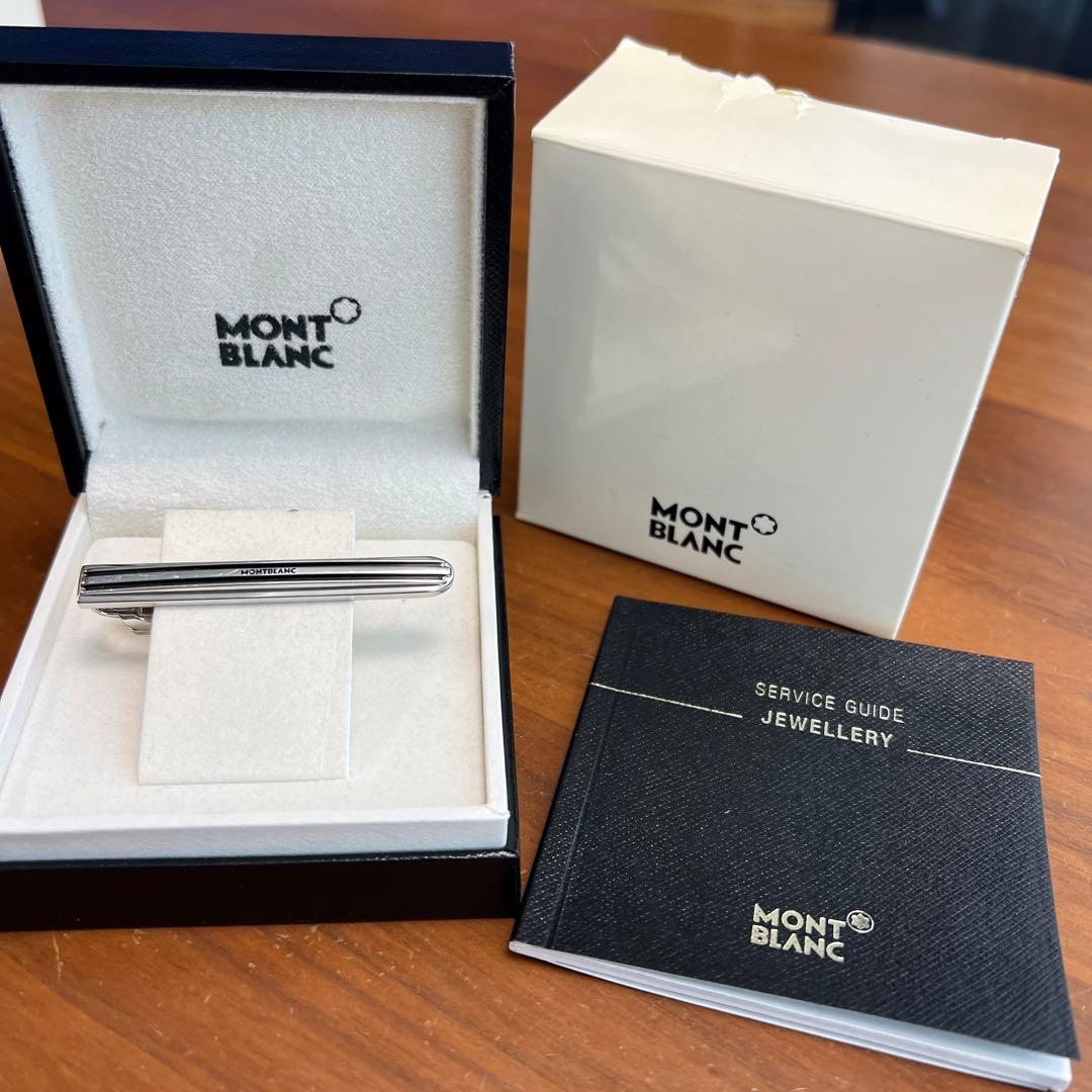 1モンブラン タイバー ネクタイピン シルバー ブラックライン メンズ