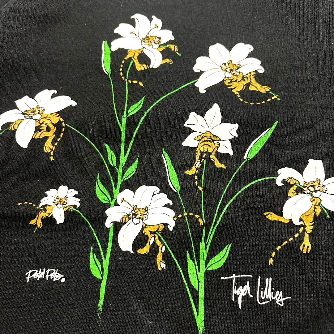 80s USA製 JERZEES Petal Pets フラワー アニマル