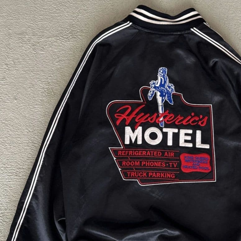 ✨希少✨ ヒステリックグラマー 両面刺繍ロゴ サテンジャケット М