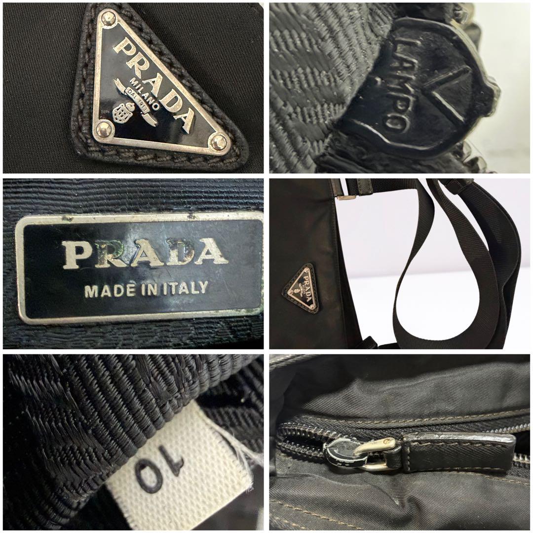 【正規品】プラダ PRADA ショルダーバッグ ナイロン 三角ロゴ 黒 男女兼用