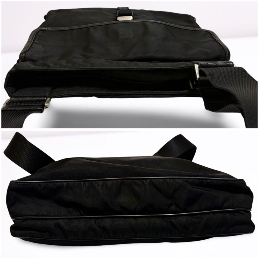 【正規品】プラダ PRADA ショルダーバッグ ナイロン 三角ロゴ 黒 男女兼用