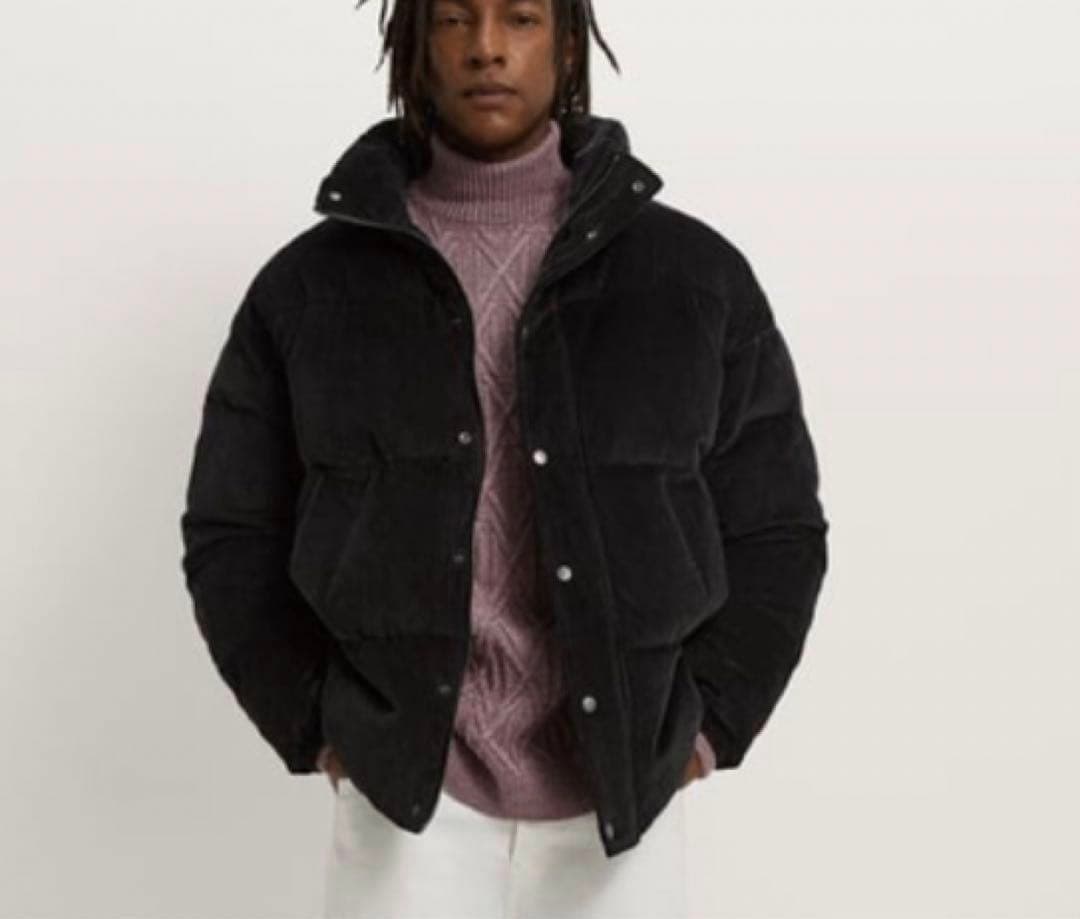 美品】即完売 廃盤 ZARA ザラ コーデュロイパフダウンジャケット