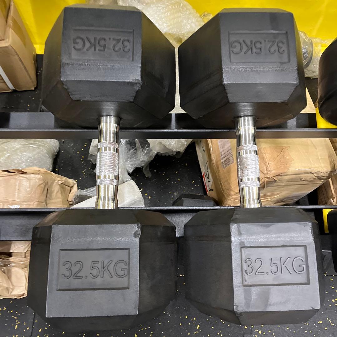 ラバーヘックスダンベル　12.5kg  2個