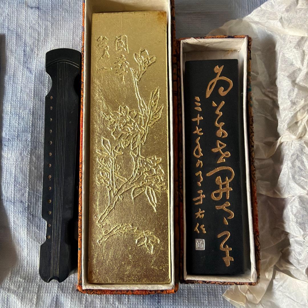 墨 唐墨 朱墨 中国 書画 習字 硯 China 唐墨 朱墨 古墨 書道具 文房具 墨