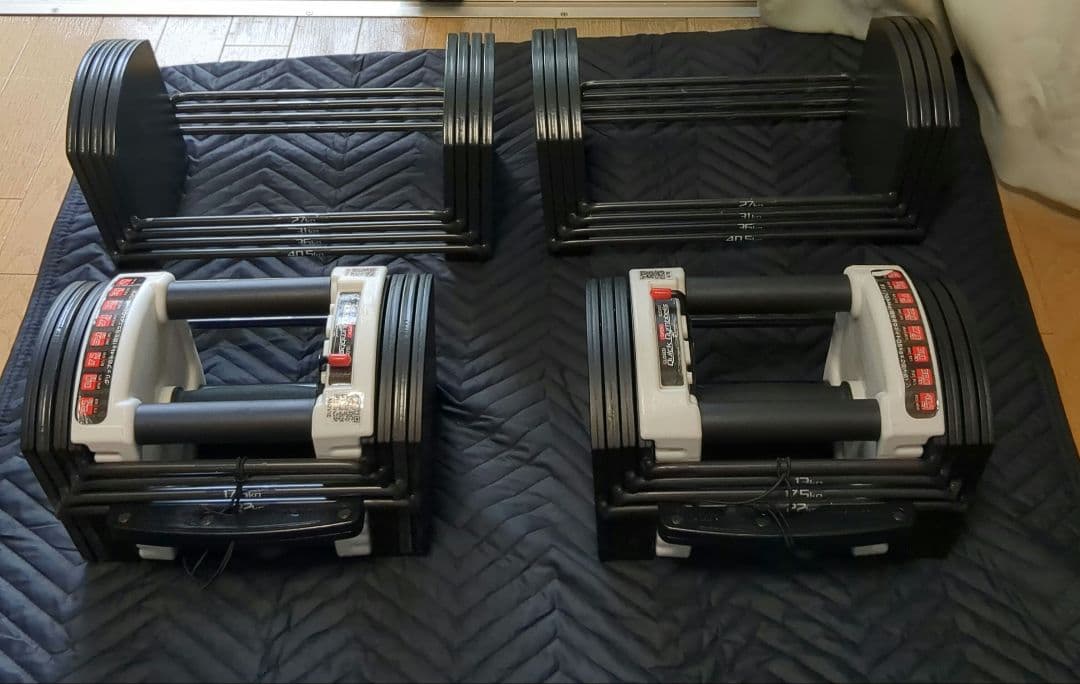 ①FIELDOOR 可変式 クイックダンベル/ブロックダンベル 最大40.5kg