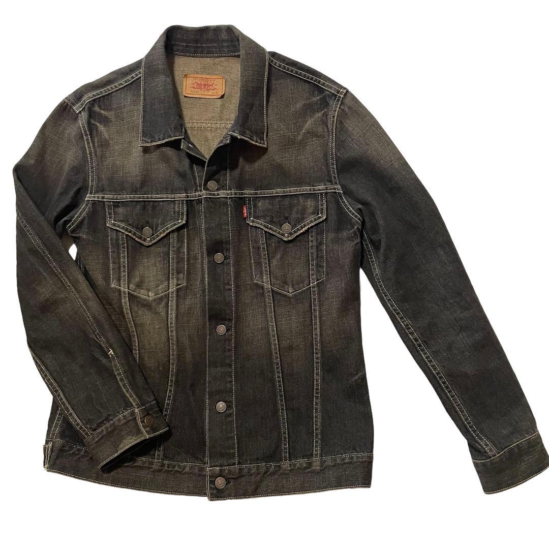 グランジリーバイスデニムジャケットブラック先染め70599 00s