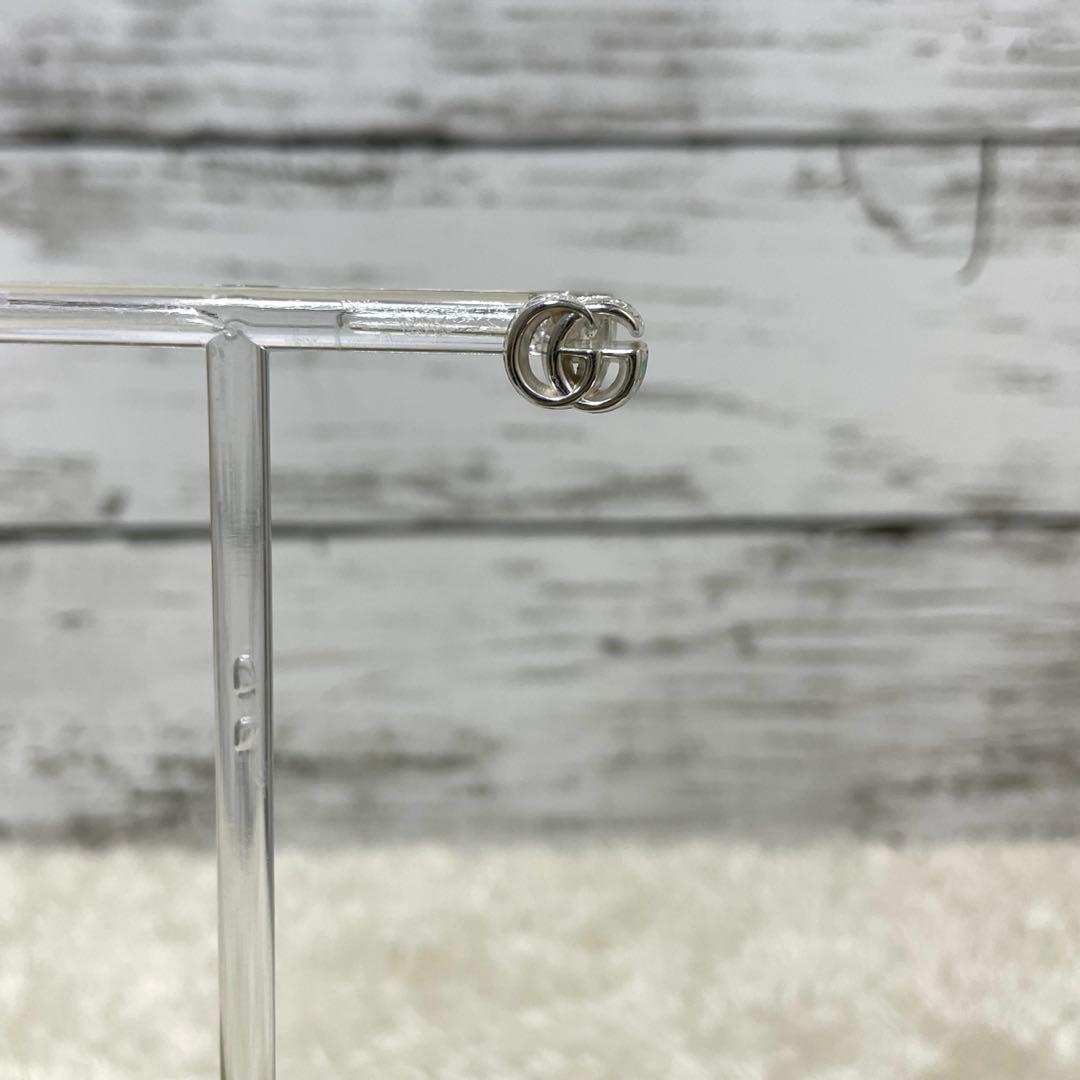 【極美品】グッチ　ダブルGピアス片耳　アラベスク　　シルバー925