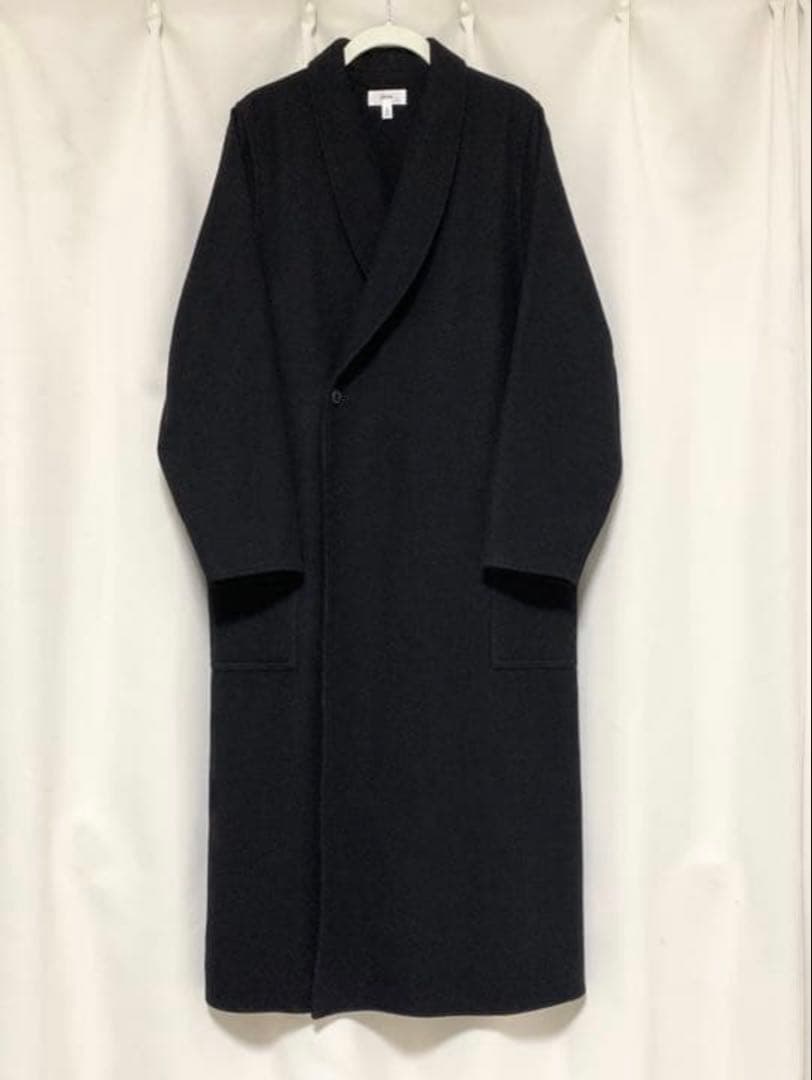 美品HYKE ラムウール メルトン ショールカラー コート