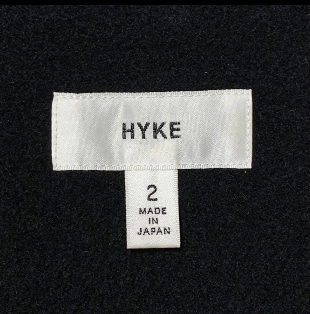 美品HYKE ラムウール メルトン ショールカラー コート