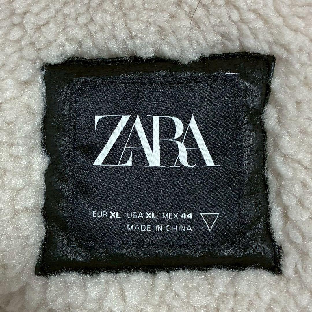 美品✨ZARA B-3 フライトジャケット ブラック ムートン ブラック XL