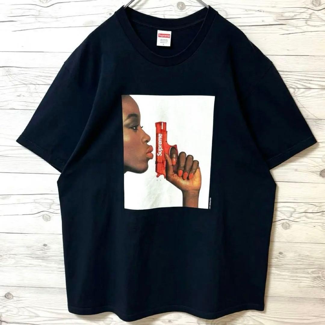 激レア ネイビー 神サイズL】シュプリーム Tシャツ 水鉄砲 木村拓哉