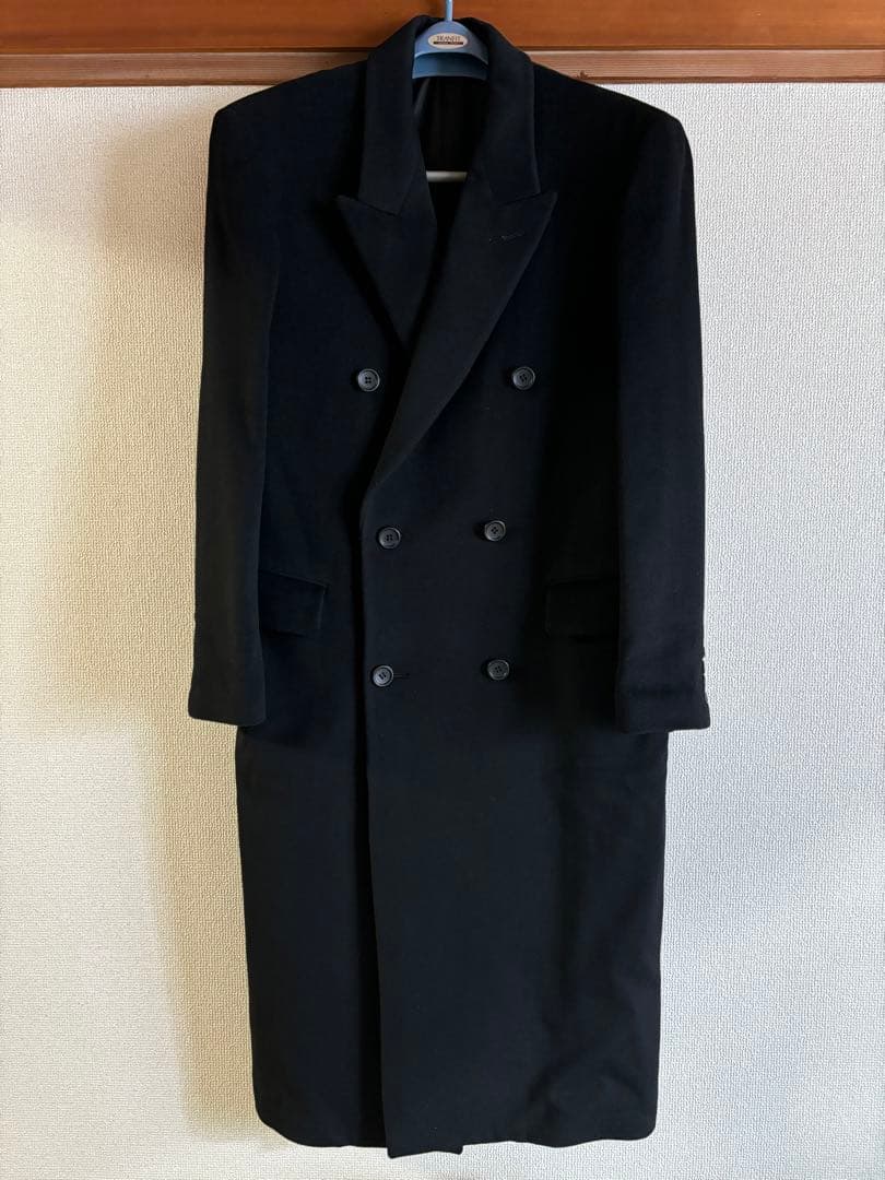 ダブルブレスト　チェスターコート　ステンカラーコート　成人式　カシミヤ　00s