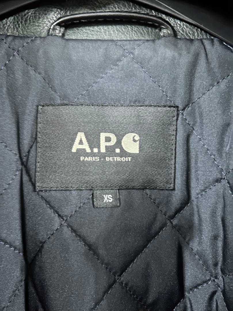 A.P.C. carhartt コラボ　デトロイトレザージャケット　XS