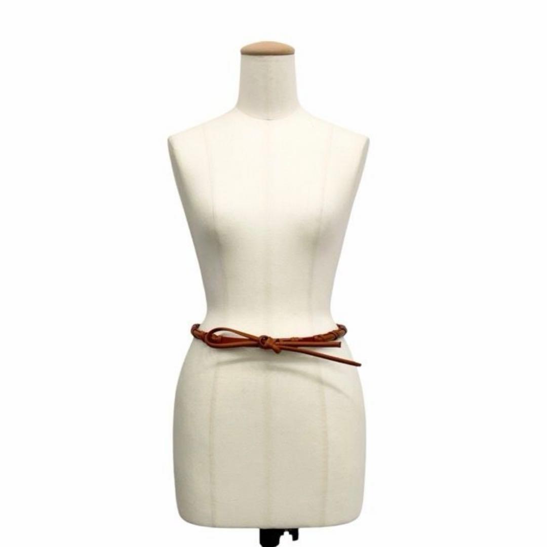 マメクロゴウチ　Basket Detailed Leather Belt