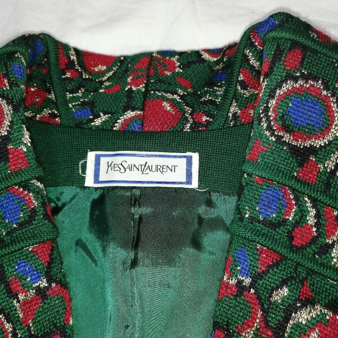 合馬公式アカウント2様　イヴサンローラン セットアップ グリーン　M ジャケット